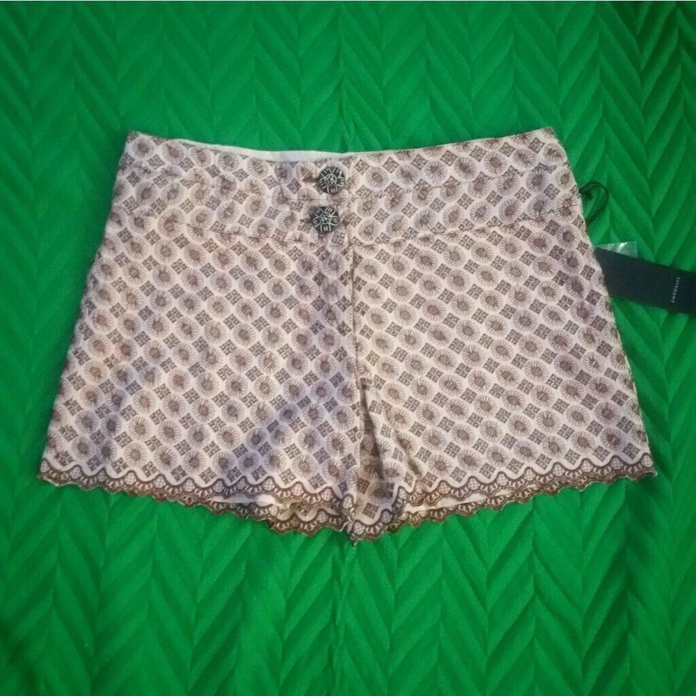 Emphasis brown BOHO cotton shorts 6